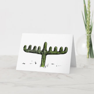 Cartão De Festividades Saguaro Menorah Hanukkah Card