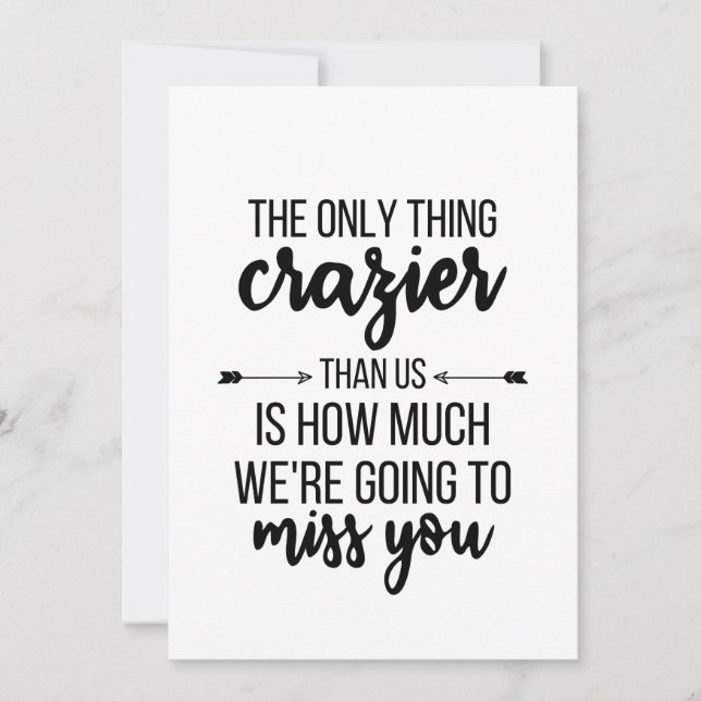 Cartão De Festividades Saindo Daqui, Chefe Saindo, Melhor Presente Amigo, (Frente)