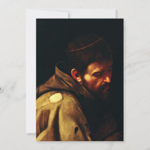 Cartão De Festividades Saint Francis of Assisi by Caravaggio