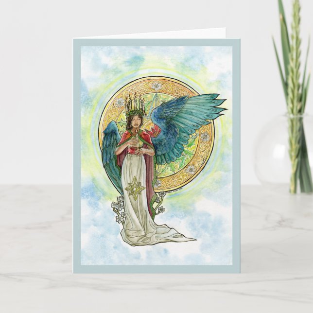 Cartão De Festividades Saint Lucia Angel Card (Frente)