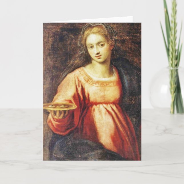 Cartão De Festividades Saint Lucia of Sweden (Frente)