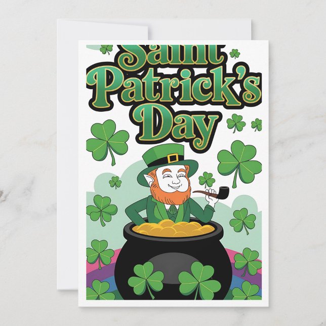 Cartão De Festividades Saint Patrick's Day Holiday Card  (Saint Patrick's Day Holiday Card!)