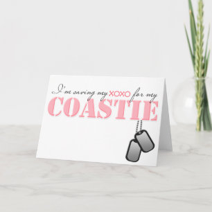 Cartão De Festividades Salvando meu XOXO para o meu Coastie