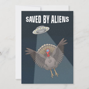 Cartão De Festividades Salvo por Aliens no Ação de Graças