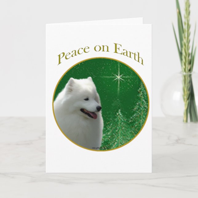 Cartão De Festividades Samoyed Peace (Frente)