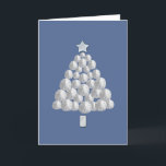 Cartão De Festividades Sand Dollar Christmas Tree (blue)<br><div class="desc">Celebrate the beach this holiday season with this clean,  modern design featuring a Christmas Tree made of sand dollars! Shown here with a light Monaco Blue background.</div>