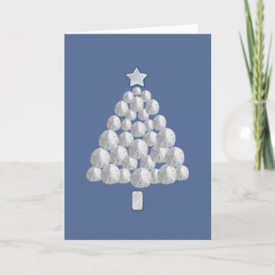 Cartão De Festividades Sand Dollar Christmas Tree (blue)