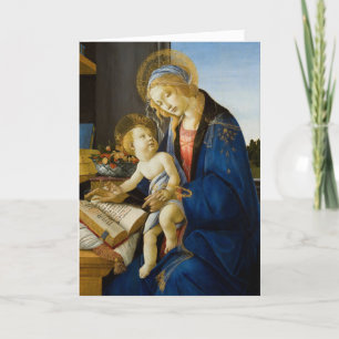 Cartão De Festividades Sandro Botticelli Madonna do Livro Menino Jesus
