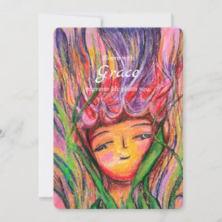 Cartão De Festividades Sangue com Graça - Carro de Encorajamento Floral P