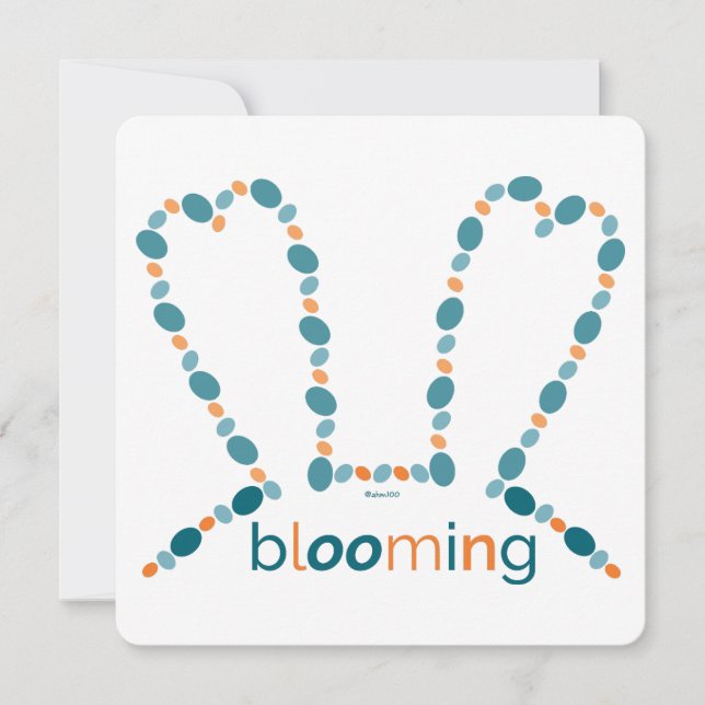 Cartão De Festividades Sangue, florescente, florece... (Frente)