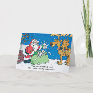Cartão De Festividades Santa Accountant Repceits Christmas Cards