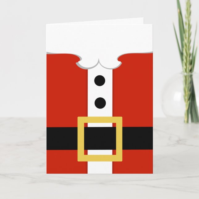 Cartão De Festividades Santa Belly Christmas Card (Frente)