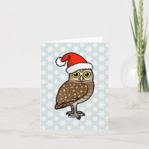 Cartão De Festividades Santa Burrowing Owl