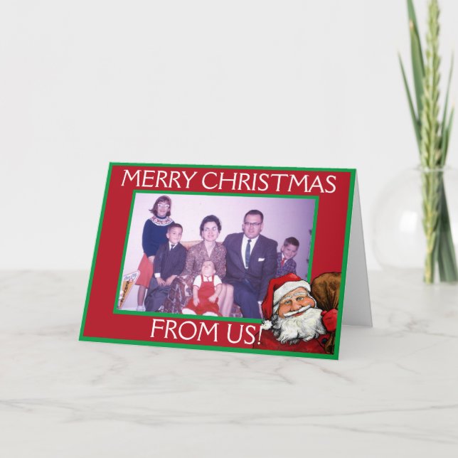 Cartão De Festividades Santa Card Template (Frente)