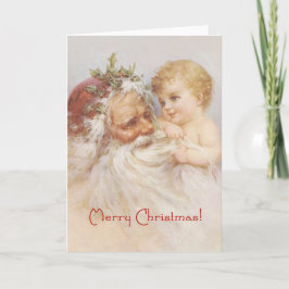 Cartão De Festividades Santa Claus and Baby by Raphael Tuck Card
