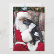 Santa Claus Black Lab Puppy Dog Labrador Christmas