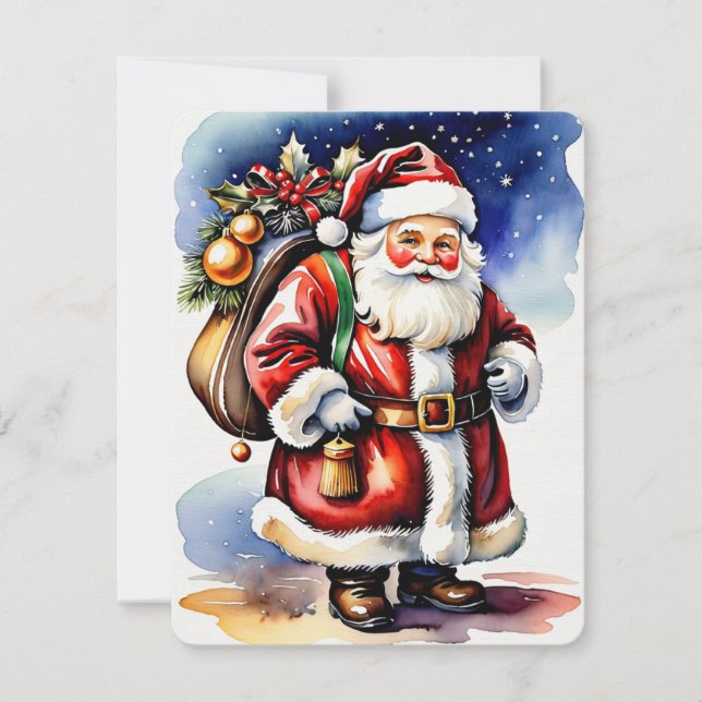 Cartão De Festividades santa claus christmas (Frente)