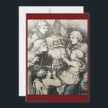 Cartão De Festividades Santa Claus Christmas Thomas Nast Harpers 1880s<br><div class="desc">From an 1880s authentic Harpers newspaper,  print by Thomas Nash.  Santa visits with the children.</div>