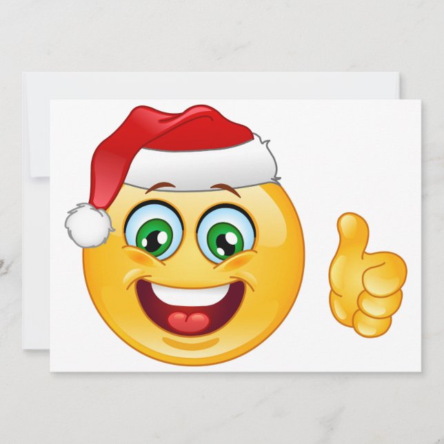 Cartão De Festividades santa claus emoji (Frente)