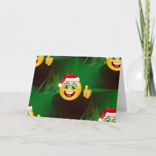 Cartão De Festividades santa claus emojis