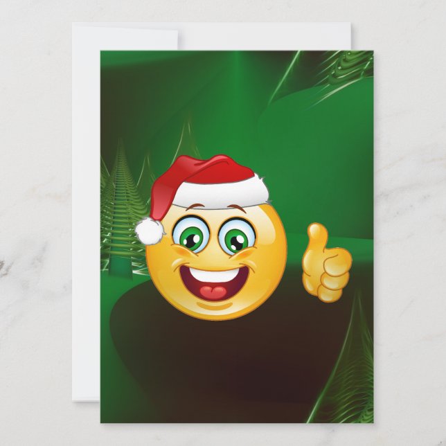 Cartão De Festividades santa claus emojis (Frente)