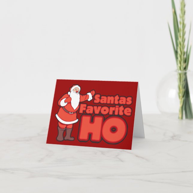 Cartão De Festividades Santa Claus Favorito HO (Frente)