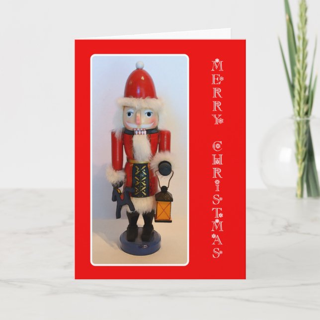 Cartão De Festividades Santa Claus Nutcracker (Frente)