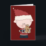 Cartão De Festividades Santa Claus Piggy Christmas Card<br><div class="desc">What a fun Christmas card for anyone who loves pigs!  Merry Christmas and Oink Oink!</div>