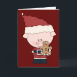 Cartão De Festividades Santa Claus Piggy Christmas Card<br><div class="desc">What a fun Christmas card for anyone who loves pigs!  Merry Christmas and Oink Oink!</div>