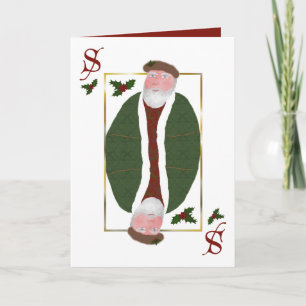 Cartão De Festividades Santa Claus Playing Card Christmas Card