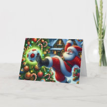 Santa Claus Playing Soccer Christmas