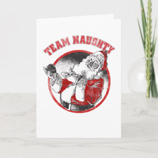 Cartão De Festividades Santa Claus - Team Naughty