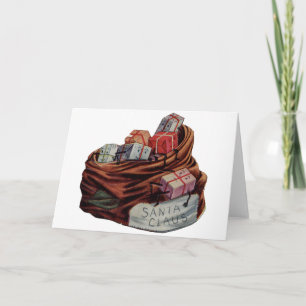 Cartão De Festividades Santa Claus Toy Bag