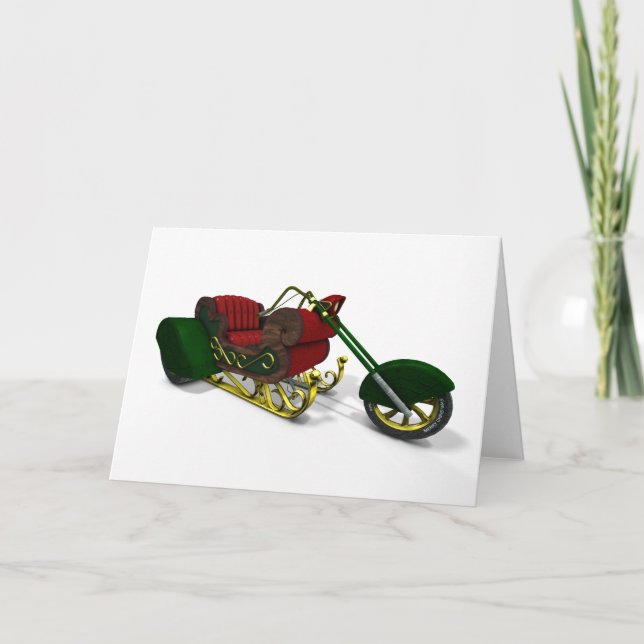 Cartão De Festividades Santa Claus' Trike (Frente)
