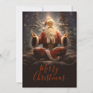 Cartão De Festividades Santa Claus Yoga