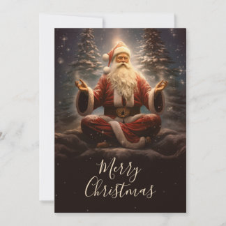 Cartão De Festividades Santa Claus Yoga