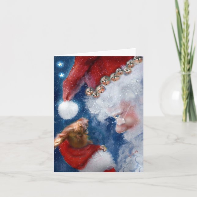 Cartão De Festividades Santa Clause fica madura no Natal (Frente)