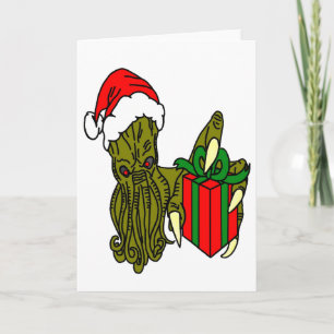 Cartão De Festividades Santa Cthulhu