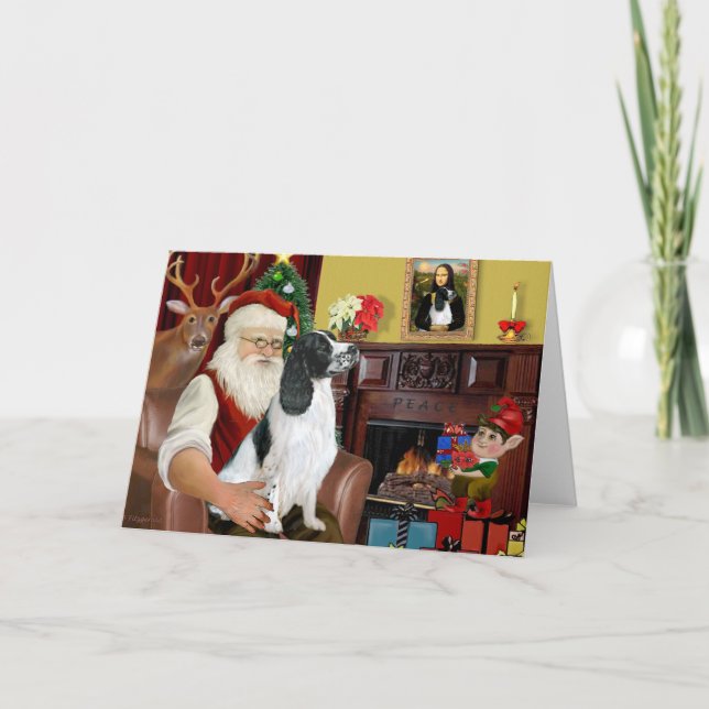 Cartão De Festividades Santa-Engish Springer 7 (Frente)