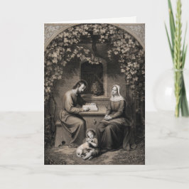 Cartão De Festividades Santa Família Virgem Maria Santo Joseph Jesus Cris