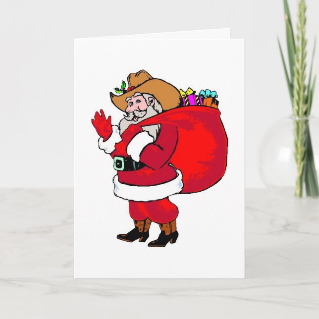 Cartão De Festividades Santa - Greeting Card (Frente)