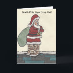 Cartão De Festividades Santa Gym Drop Out Christmas Card<br><div class="desc">Santa should have continued his gym membership!</div>