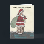 Cartão De Festividades Santa Gym Drop Out Christmas Card<br><div class="desc">Santa should have continued his gym membership!</div>