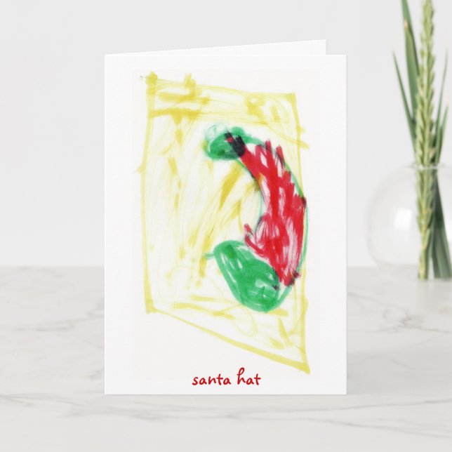 Cartão De Festividades Santa Hat (Frente)