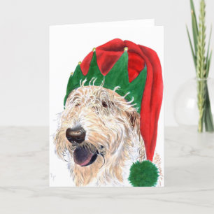 Cartão De Festividades Santa Helper Labradoodle Greeting Cards