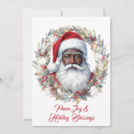 Cartão De Festividades Santa Holiday Blessings Flat Card