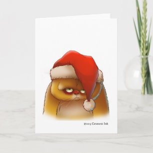 Cartão De Festividades Santa Kitty Christmas card