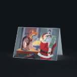 Cartão De Festividades Santa Lost in NYC Interfaith Holiday<br><div class="desc">Santa Claus is coming to town… and is now a little lost. He seems to have gotten the wrong household. Christmas meets Hanukkah in a New York City apartment (Mmmmm… latkes for the reindeer).</div>