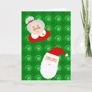 Cartão De Festividades Santa & Mrs Claus