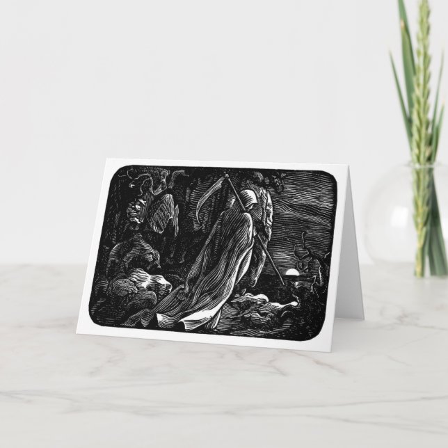 Cartão De Festividades Santa Muerte (Mexican Grim Reaper) (Frente)